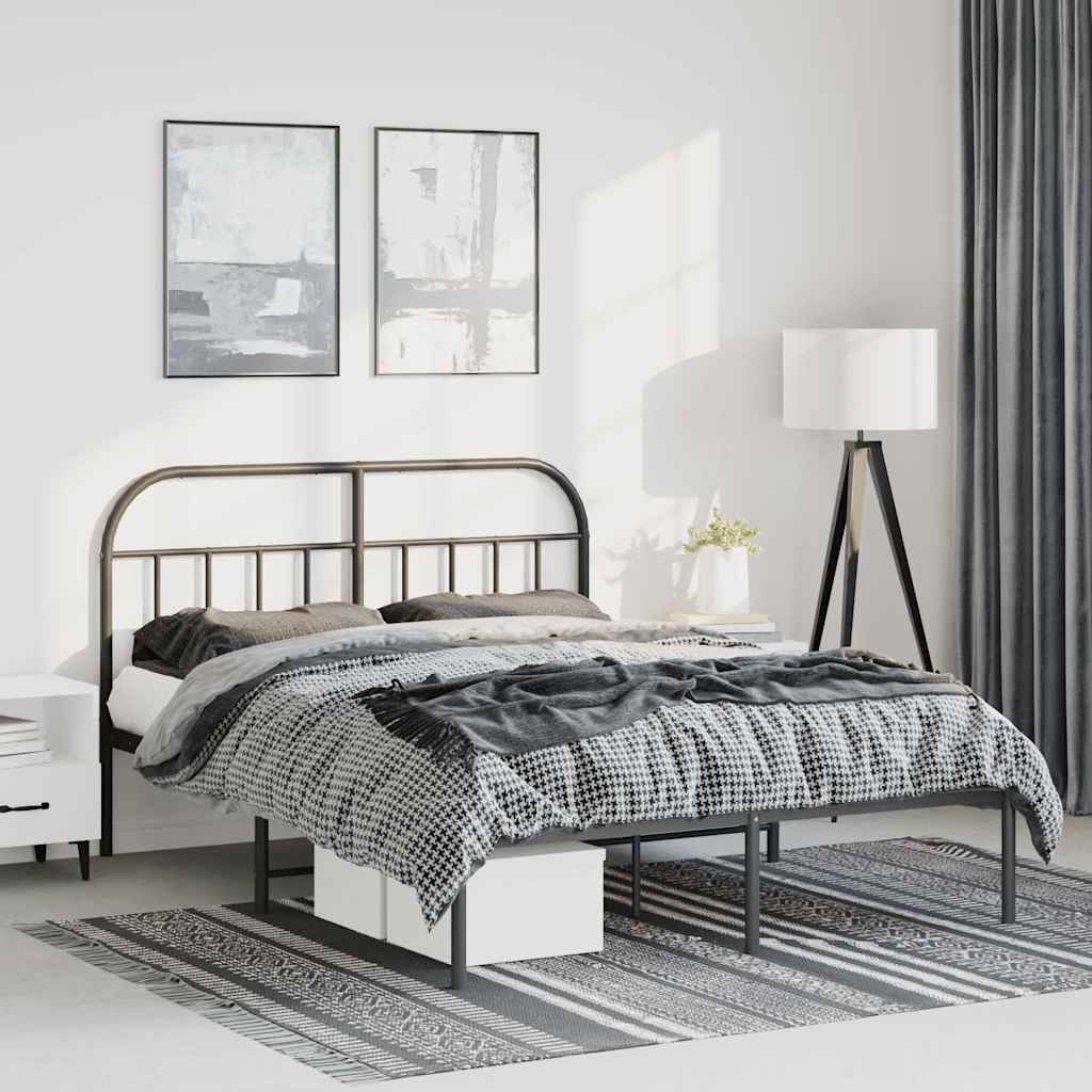 Metal Bed Frame Without Mattress With Footboard King Single