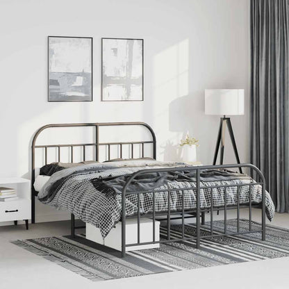 Metal Bed Frame Without Mattress With Footboard King Single