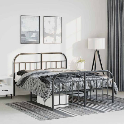 Metal Bed Frame Without Mattress With Footboard King Single