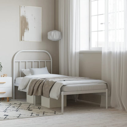 Metal Bed Frame Without Mattress With Footboard King Single