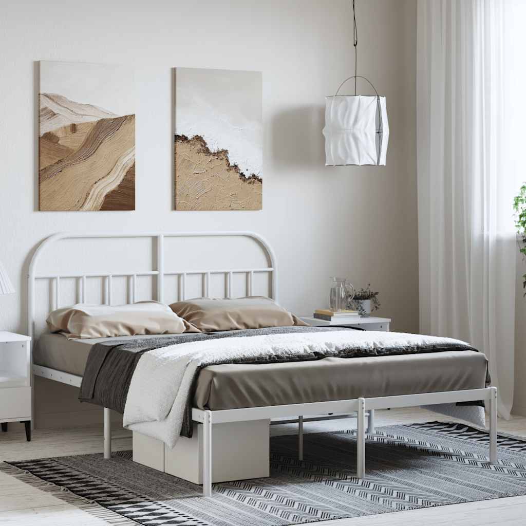 Metal Bed Frame Without Mattress With Footboard King Single