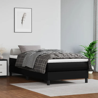 Box Spring Bed Without Mattress Faux Leather