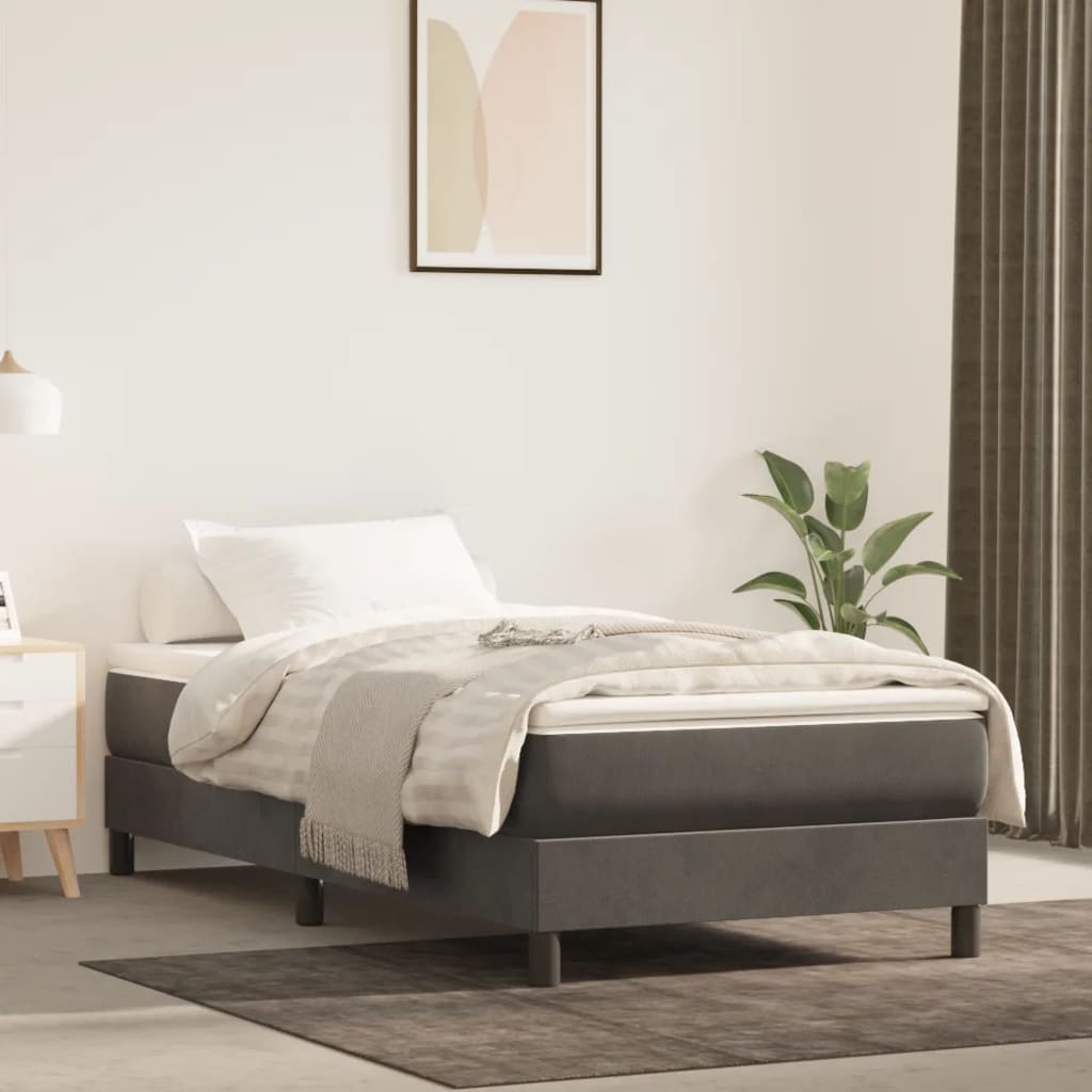 Box Spring Bed Without Mattress Velvet