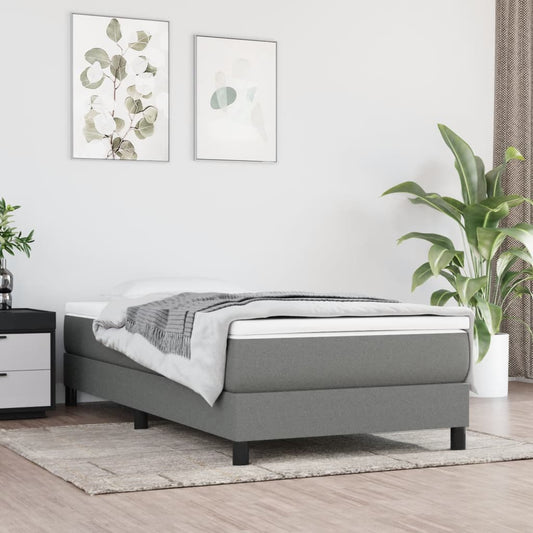 Box Spring Bed With Mattress 100X200 Cm Fabric