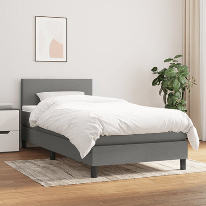 Box Spring Bed With Mattress 100X200 Cm Fabric