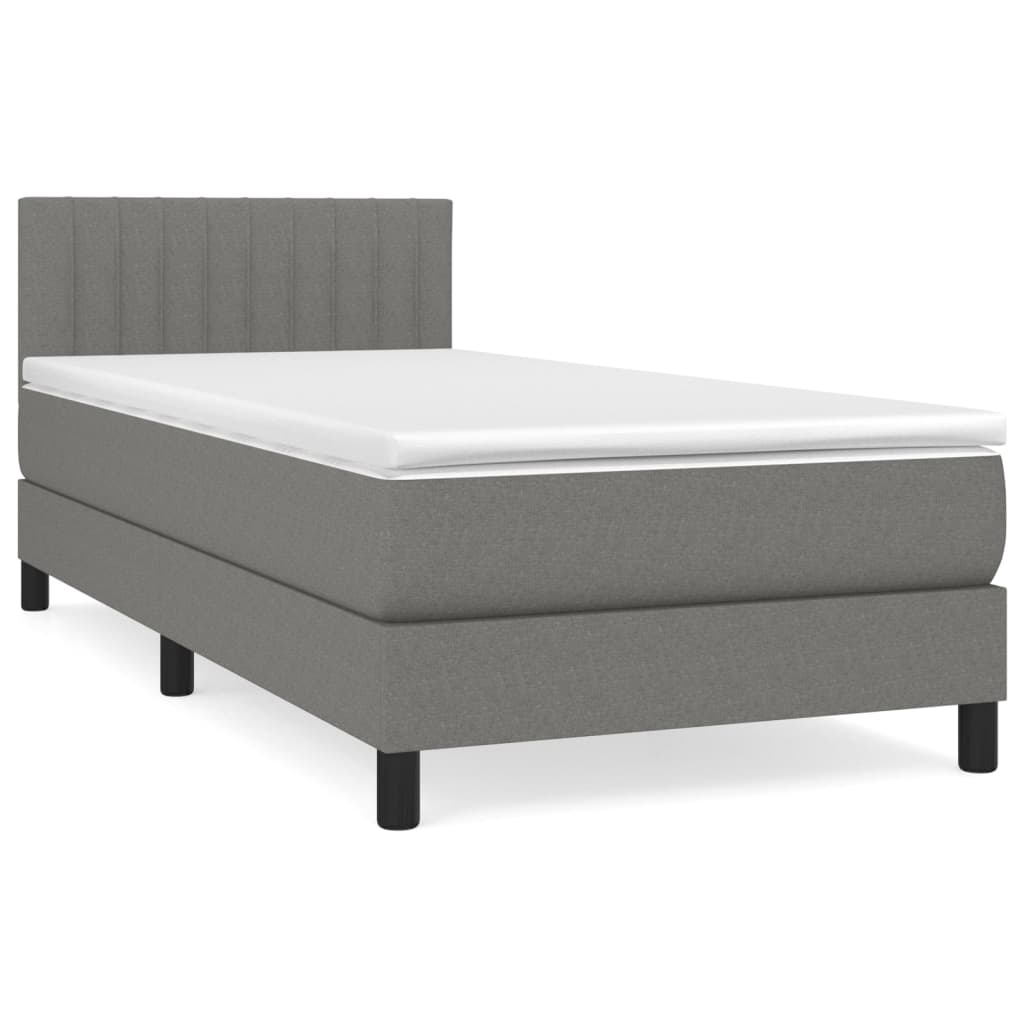 Box Spring Bed With Mattress 100X200 Cm Fabric