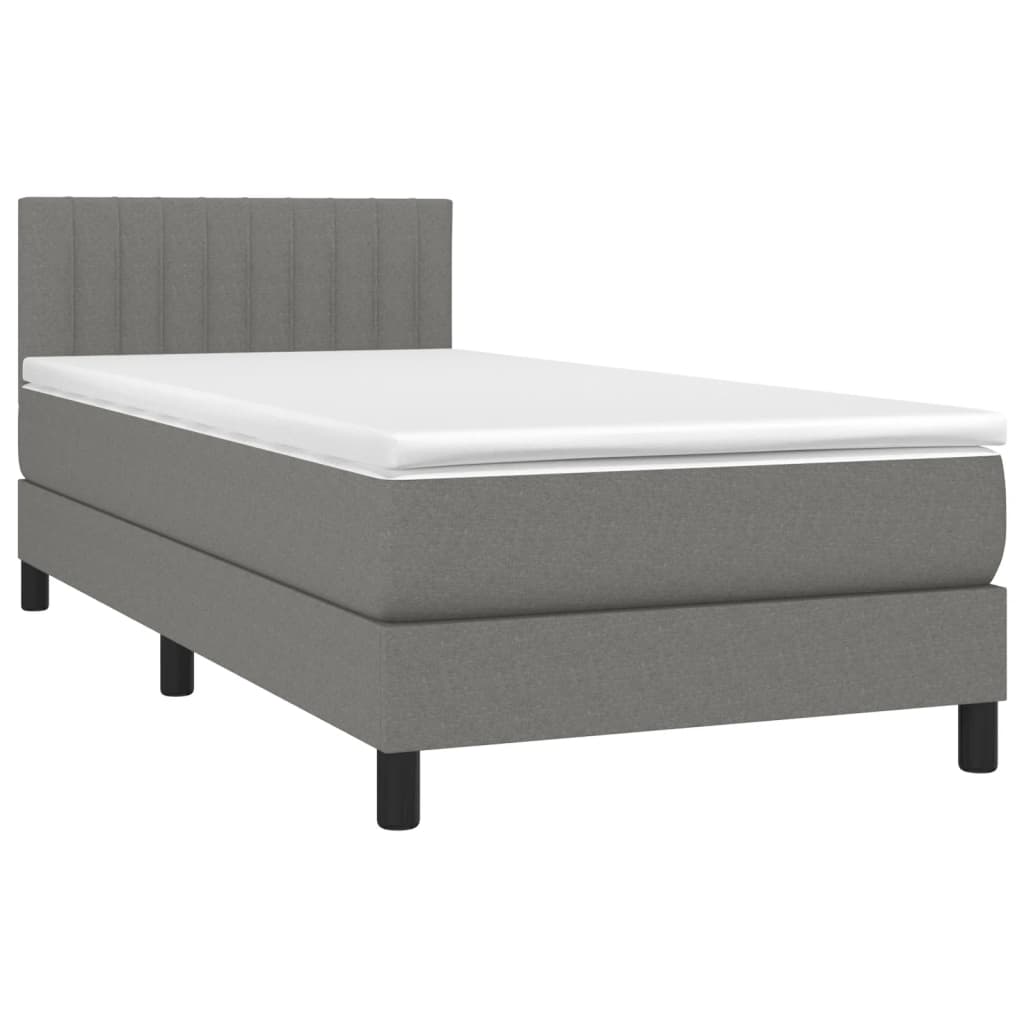 Box Spring Bed With Mattress 100X200 Cm Fabric