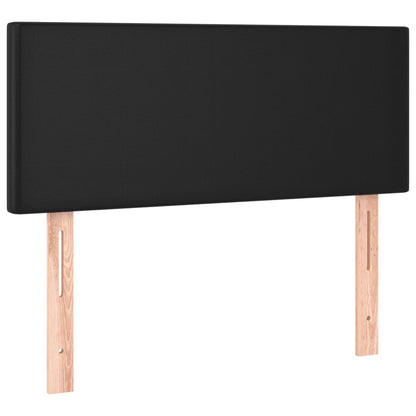 Box Spring Bed With Mattress Black 100X200 Cm Faux Leather