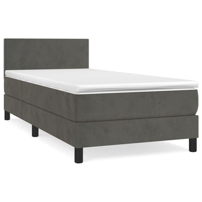 Box Spring Bed With Mattress 100X200 Cm Velvet