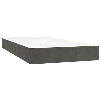 Box Spring Bed With Mattress&Led 100X200Cm Velvet