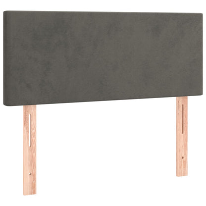 Box Spring Bed With Mattress&Led 100X200Cm Velvet