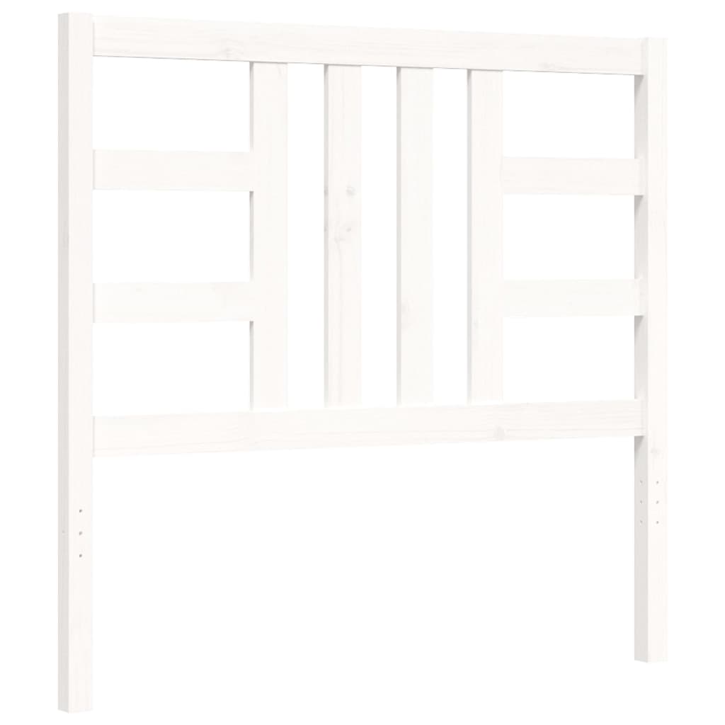 Bed Frame Without Mattress White 90X190 Cm Solid Wood Pine
