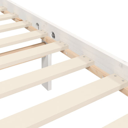 Bed Frame Without Mattress White 90X190 Cm Solid Wood Pine
