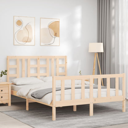 Bed Frame Without Mattress Solid Wood Pine