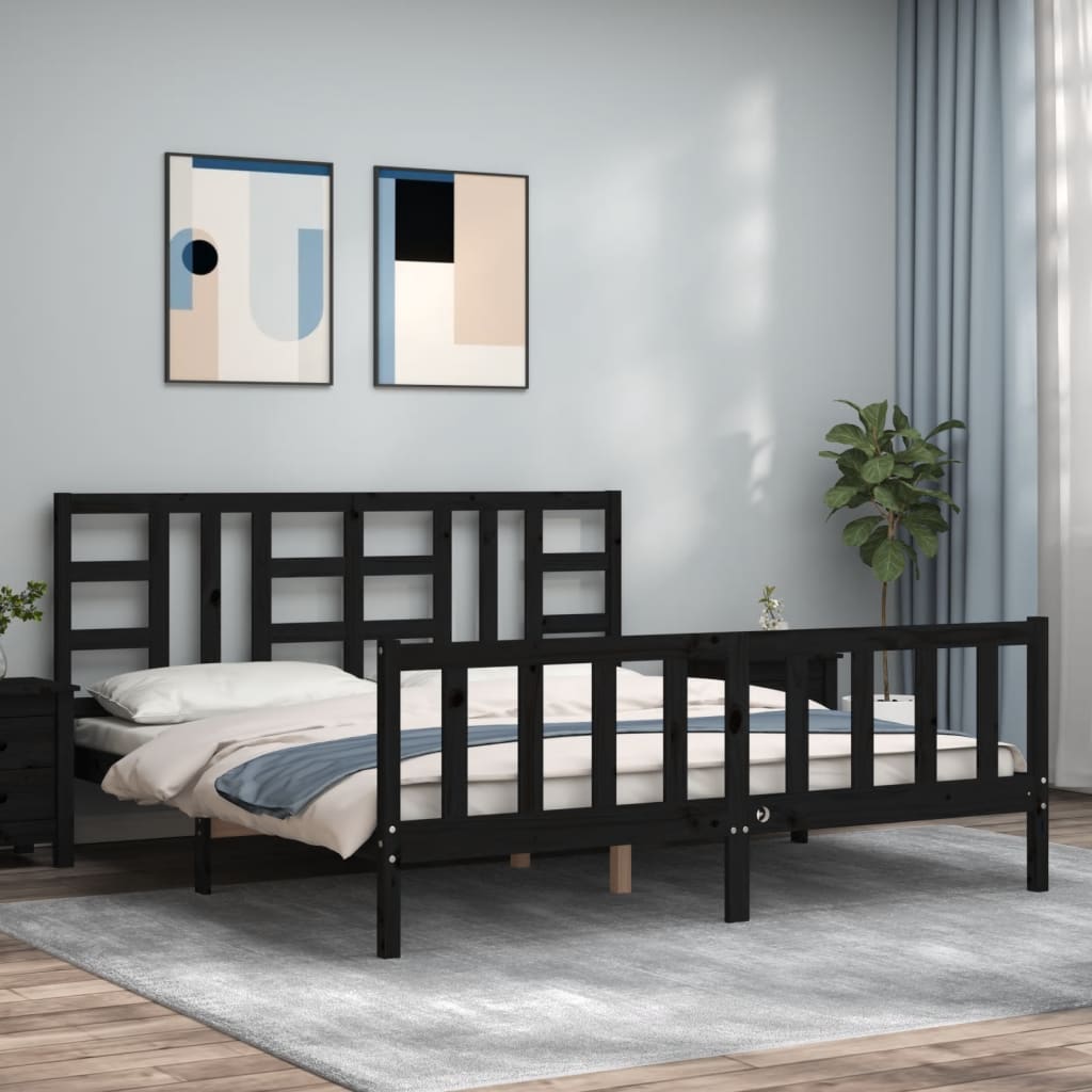 Bed Frame Without Mattress Solid Wood Pine