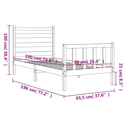 Bed Frame Without Mattress Solid Wood Pine