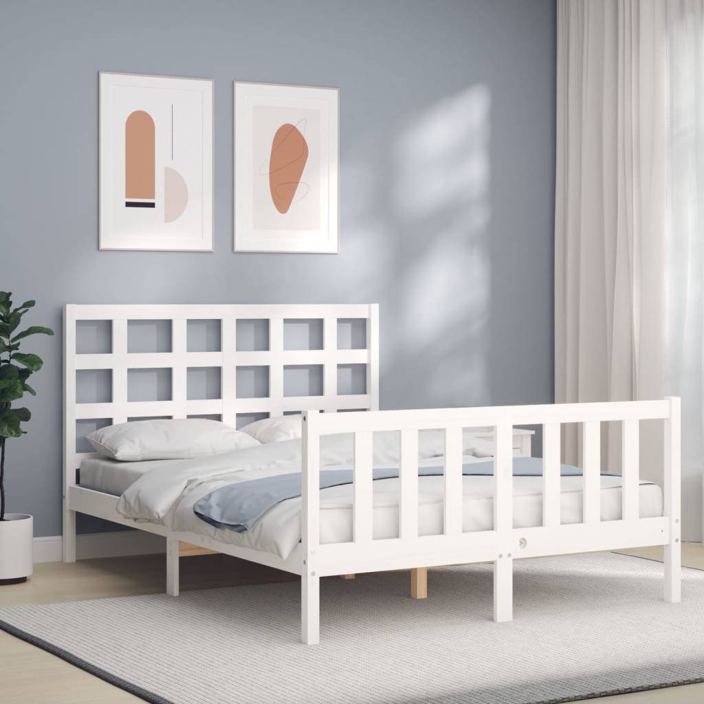 Bed Frame Without Mattress Solid Wood Pine