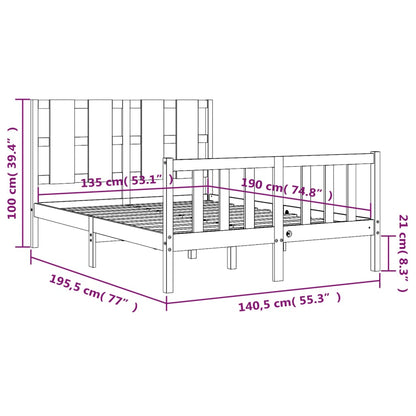 Bed Frame Without Mattress Solid Wood Pine