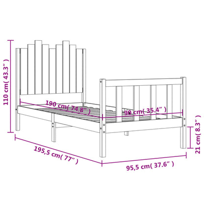 Bed Frame Without Mattress Solid Wood Pine