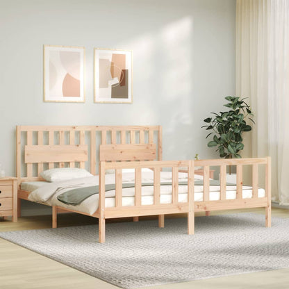 Bed Frame Without Mattress Solid Wood Pine