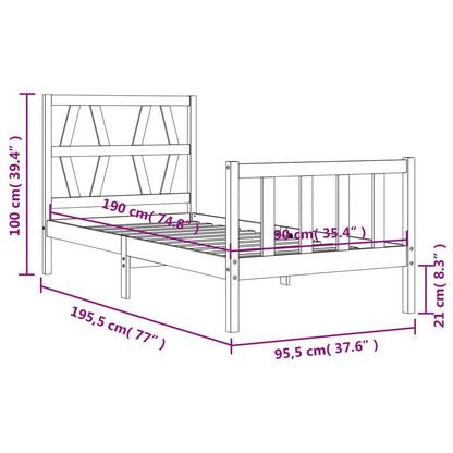 Bed Frame Without Mattress Solid Wood Pine