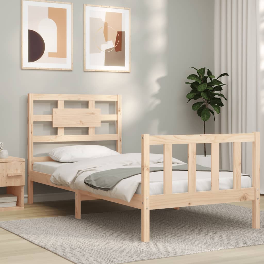Bed Frame Without Mattress Solid Wood Pine