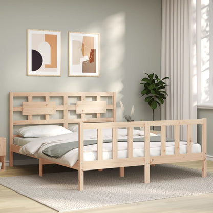 Bed Frame Without Mattress Solid Wood Pine