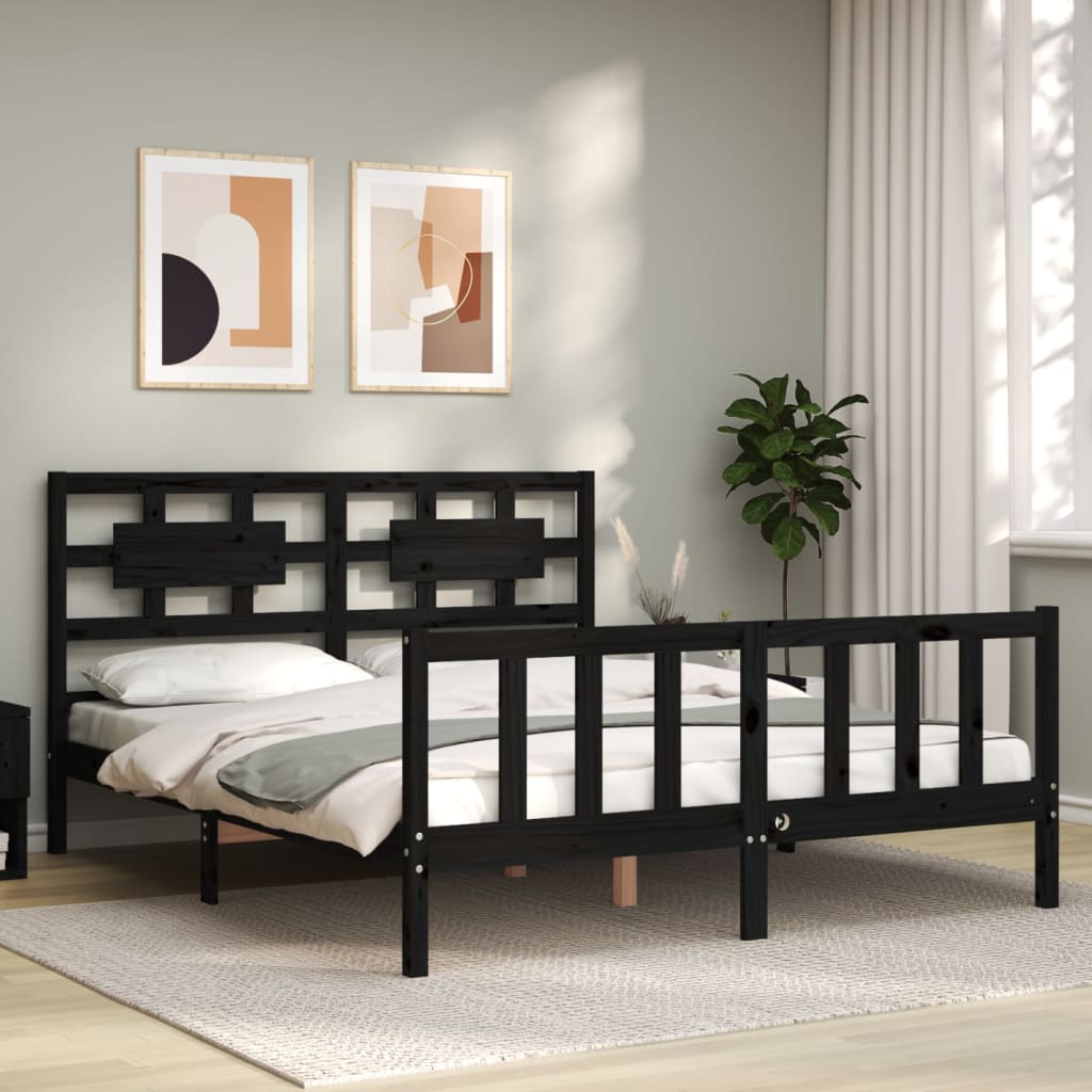 Bed Frame Without Mattress Solid Wood Pine