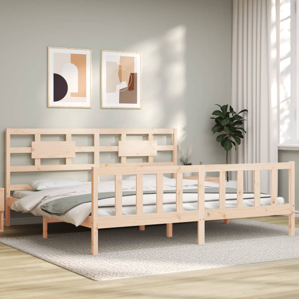 Bed Frame Without Mattress Solid Wood Pine