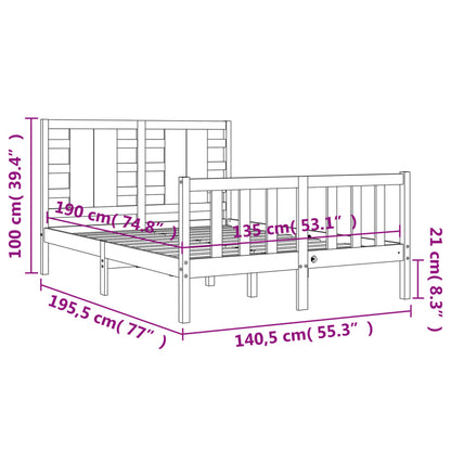 Bed Frame Without Mattress Solid Wood Pine