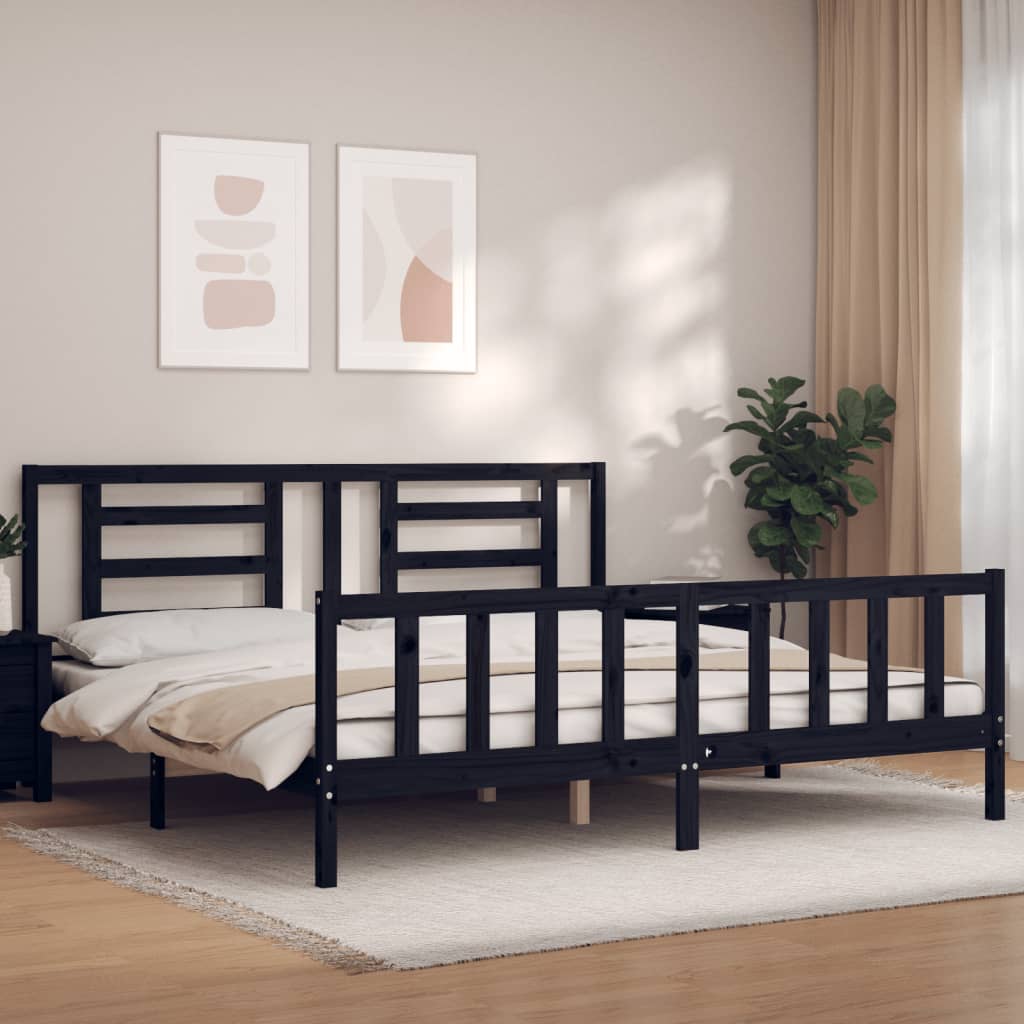 Bed Frame Without Mattress Solid Wood Pine