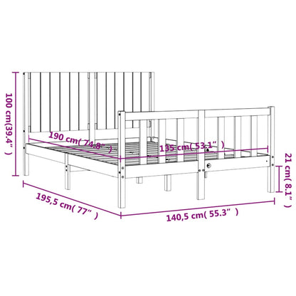 Bed Frame Without Mattress Solid Wood Pine