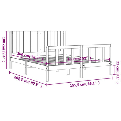 Bed Frame Without Mattress Solid Wood Pine