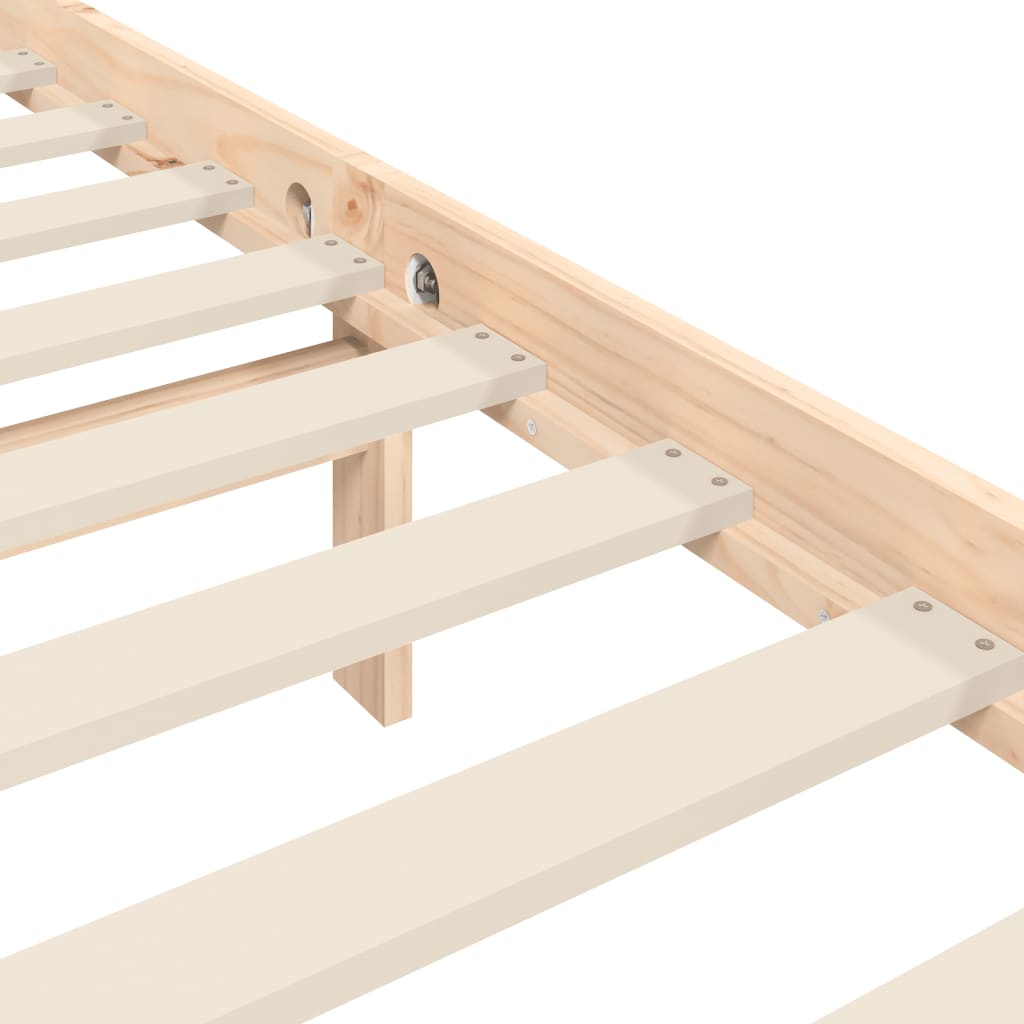 Bed Frame Without Mattress 183X203 Cm King Solid Wood Pine