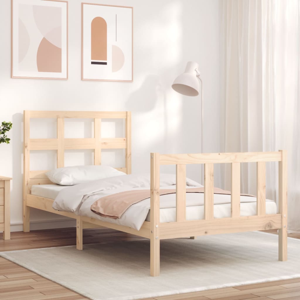 Bed Frame Without Mattress Solid Wood Pine