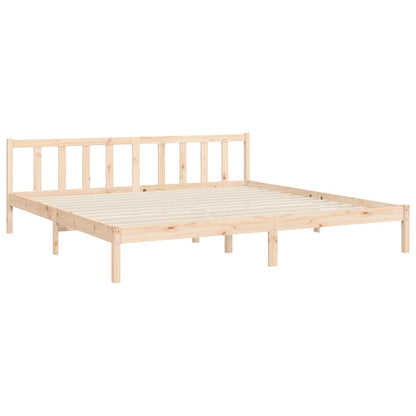 Bed Frame Without Mattress 183X203 Cm King Solid Wood Pine