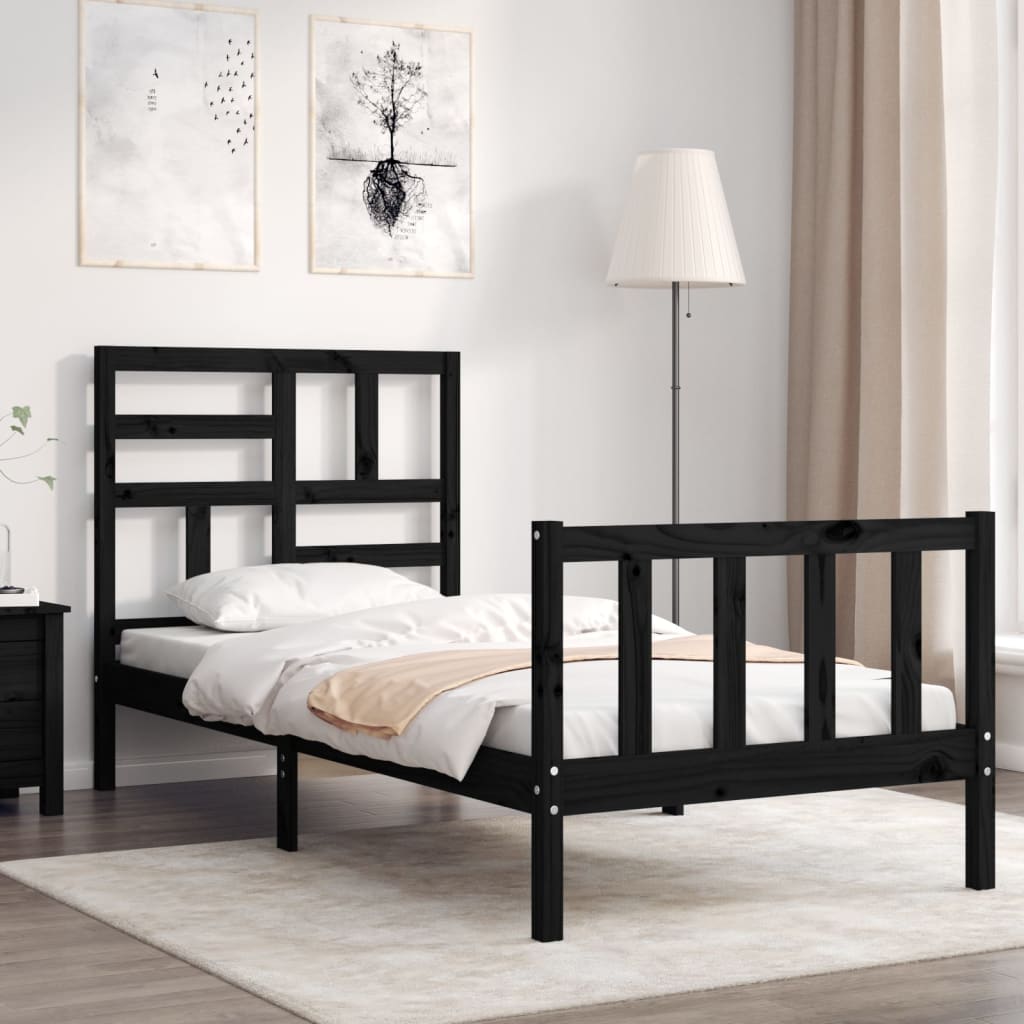 Bed Frame Without Mattress Solid Wood Pine