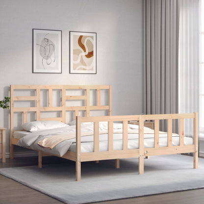 Bed Frame Without Mattress Solid Wood Pine