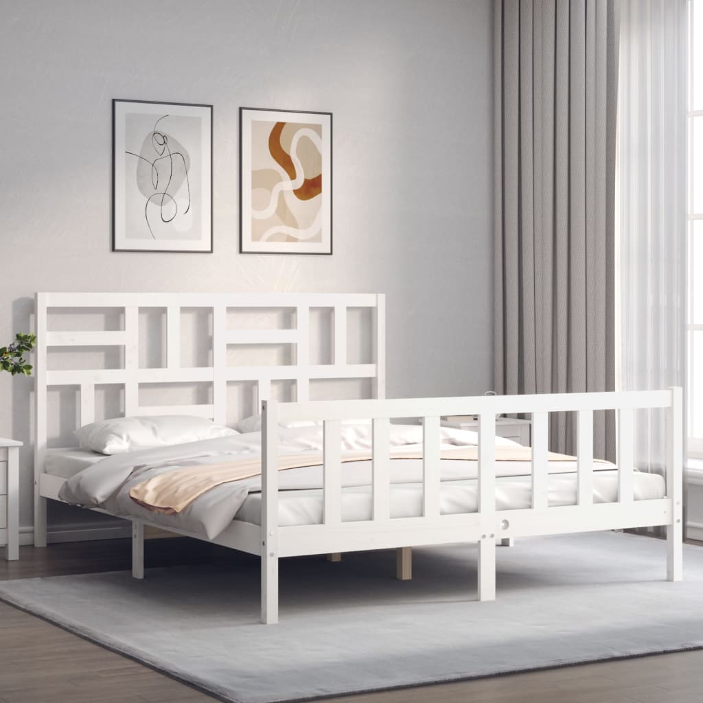 Bed Frame Without Mattress Solid Wood Pine