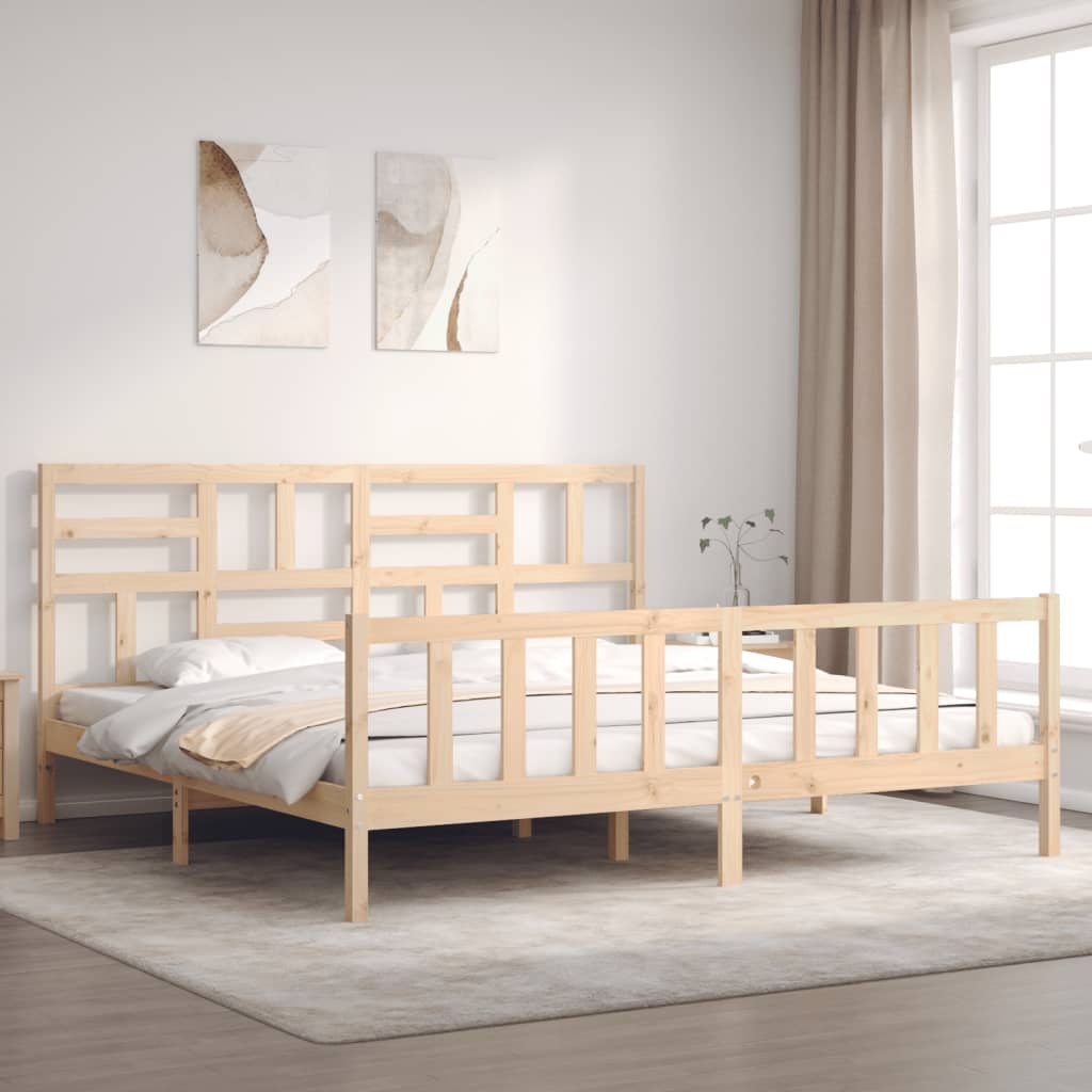 Bed Frame Without Mattress Solid Wood Pine