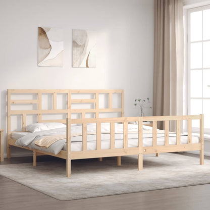 Bed Frame Without Mattress Solid Wood Pine
