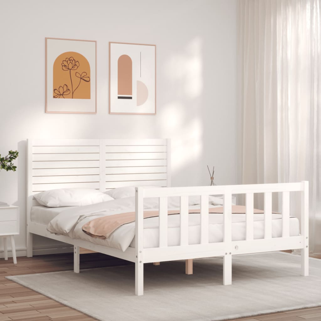 Bed Frame Without Mattress Solid Wood Pine