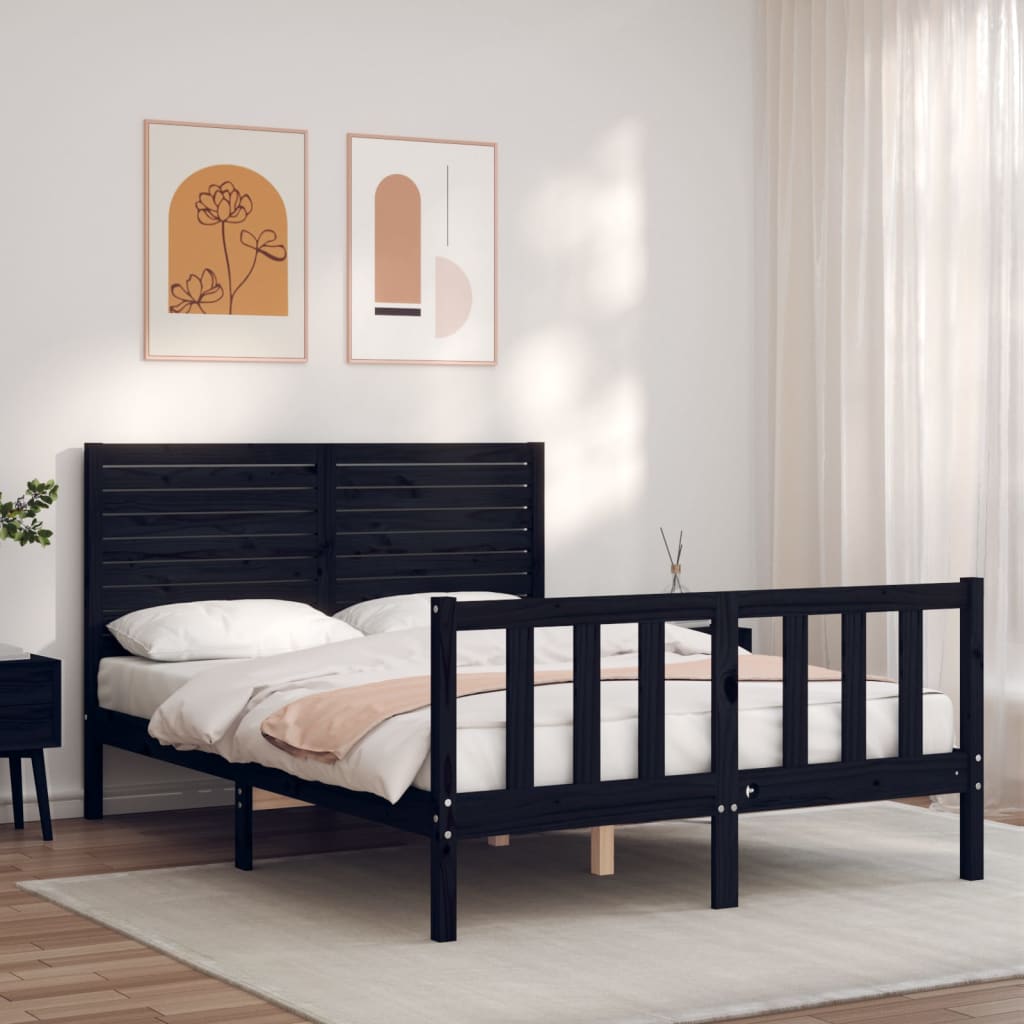 Bed Frame Without Mattress Solid Wood Pine