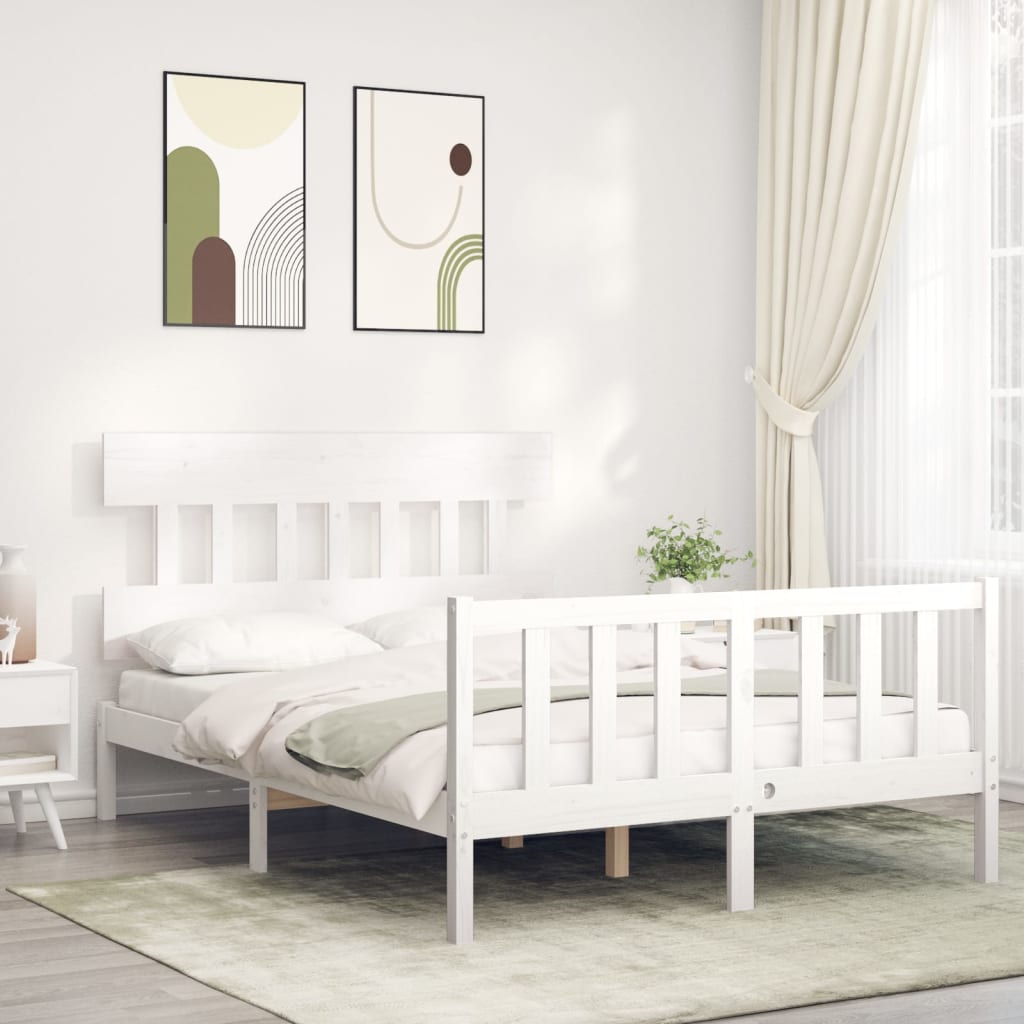 Bed Frame Without Mattress Solid Wood Pine