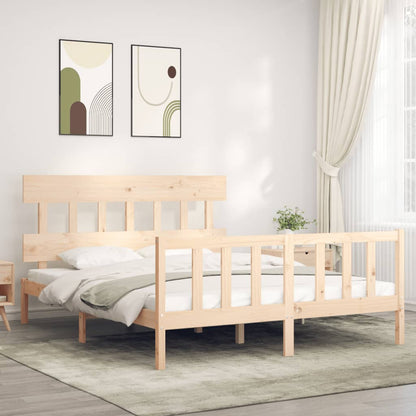 Bed Frame Without Mattress Solid Wood Pine
