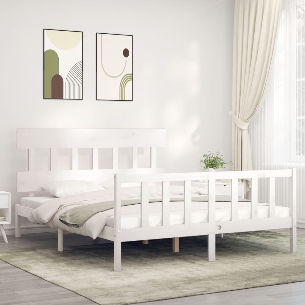 Bed Frame Without Mattress Solid Wood Pine