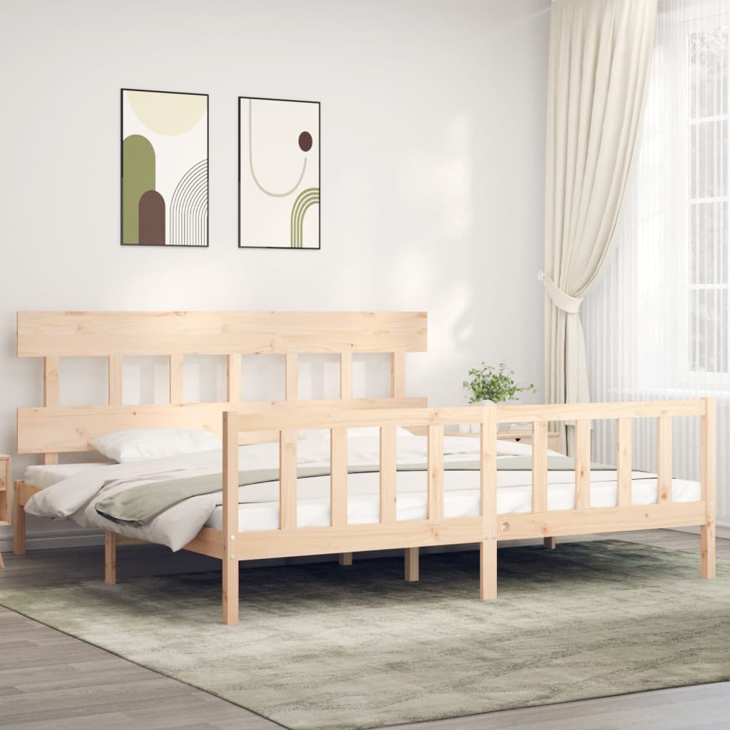 Bed Frame Without Mattress Solid Wood Pine