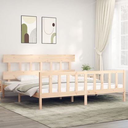 Bed Frame Without Mattress Solid Wood Pine