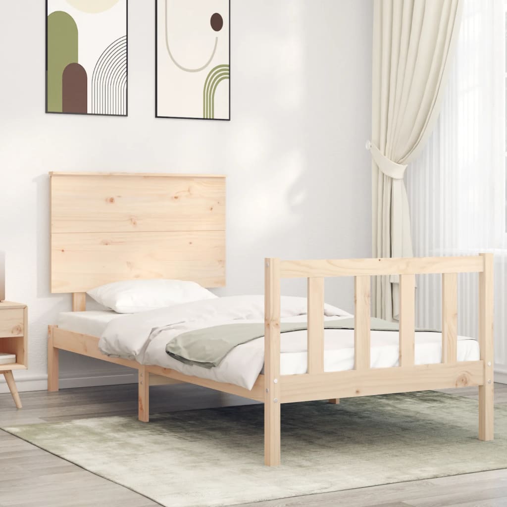 Bed Frame Without Mattress Solid Wood Pine