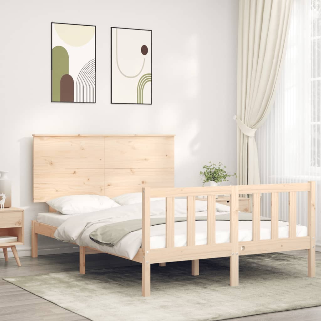 Bed Frame Without Mattress Solid Wood Pine